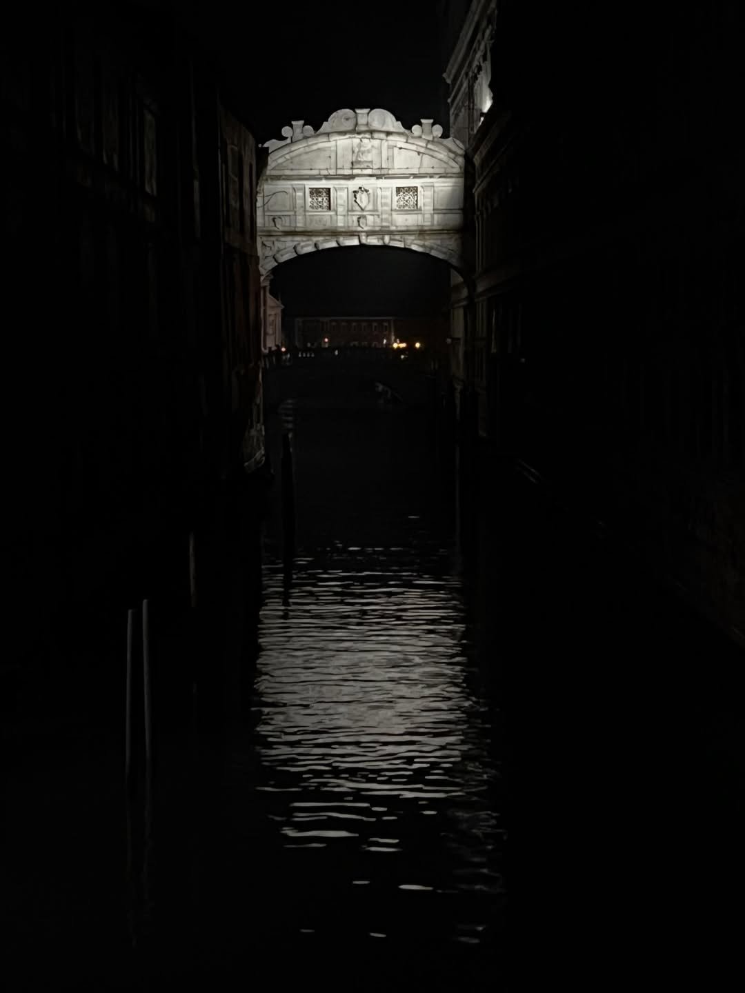 The Bridge of Sighs at night, Venice