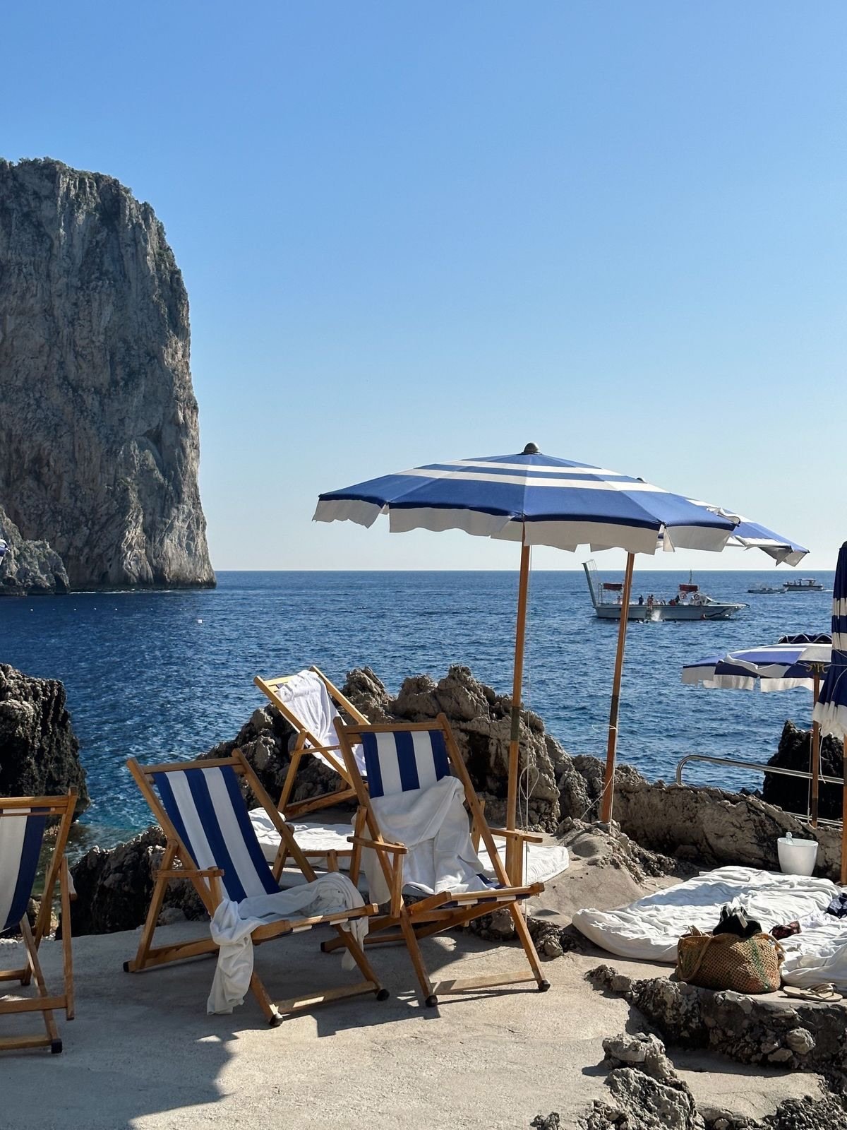 Faraglioni from the beach club, Capri