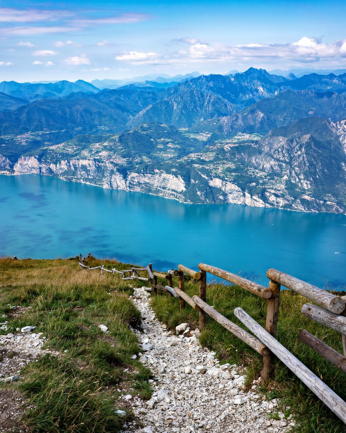 Footpath on Monte Baldo above Lake Garda